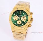 Audemars Piguet Royal Oak Frosted Gold 41mm Green Dial Chronograph Watch Replica